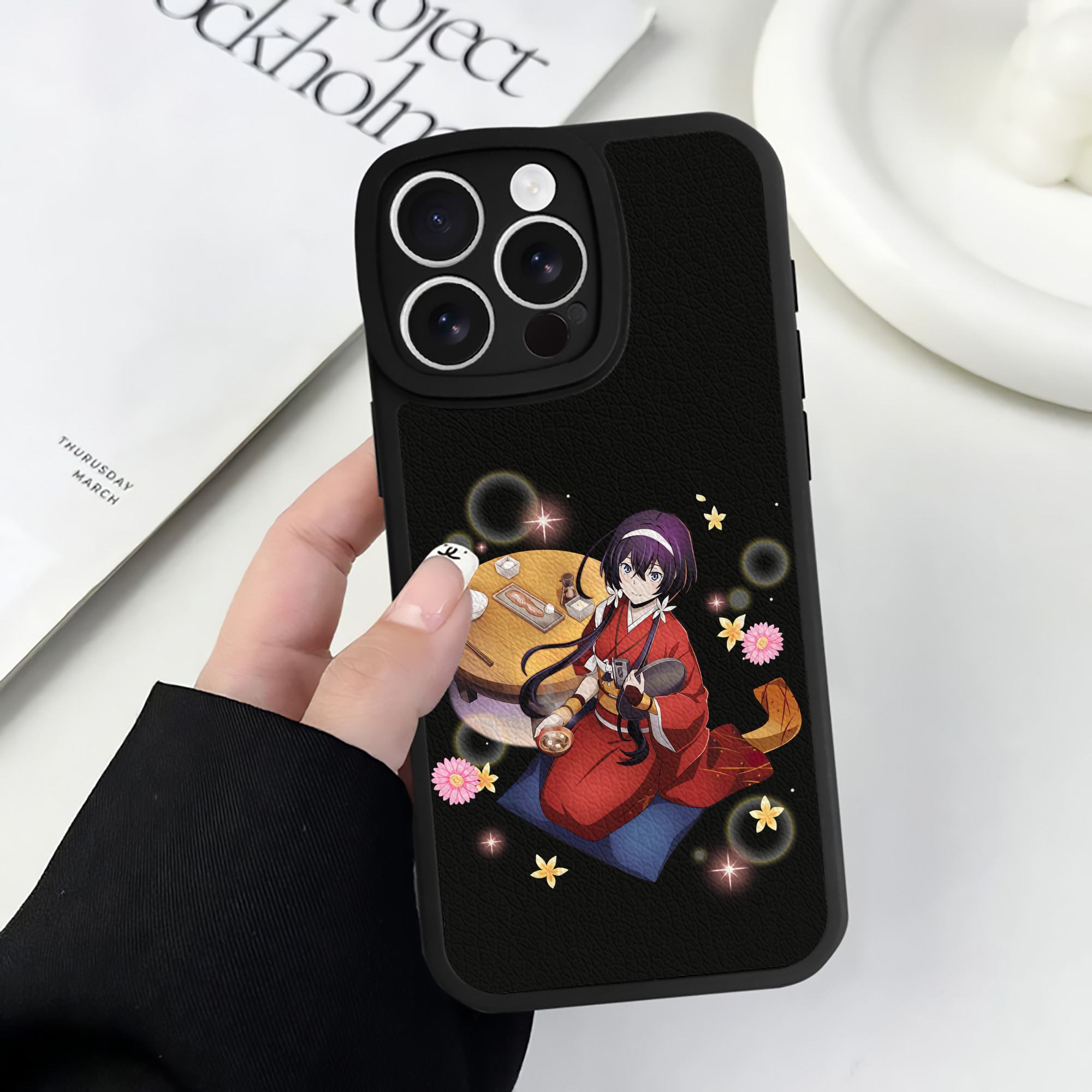（画像用） 文豪ストレイドッグス Bungo Stray Dogs 【iPhone 16シリーズ対応】シリコンスマホケース（レザー調） 材質：シリコン